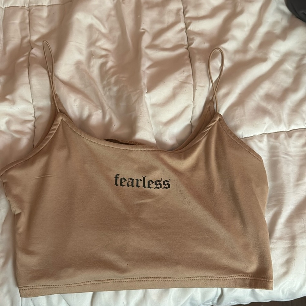 brown soft tank top